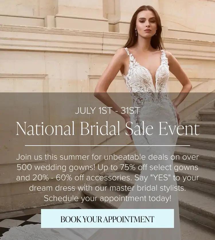 picture promoting national bridal sale