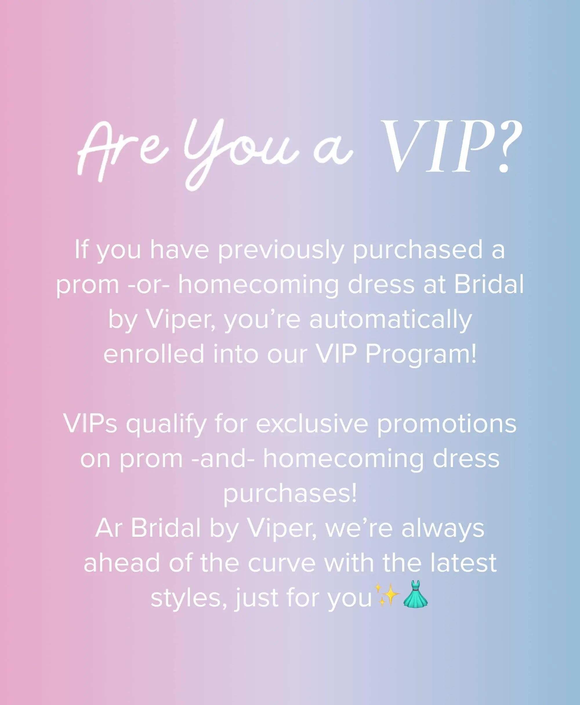 Are you a VIP? - mobile banner